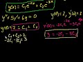 2nd Order Linear Homogeneous Differential Equations 3 Video Tutorial