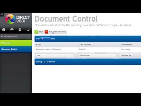 Document Control - Quality Management System - Direct 9001 help