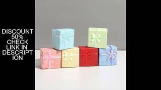 Download the video "12pcs Fashion Jewelry Packaging Box Multi-color Earrings Ring Box Jewelry Gift Holder 4*4*3CM Wholes"