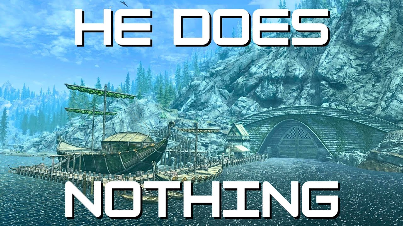 Snorreid dormind în Skyrim