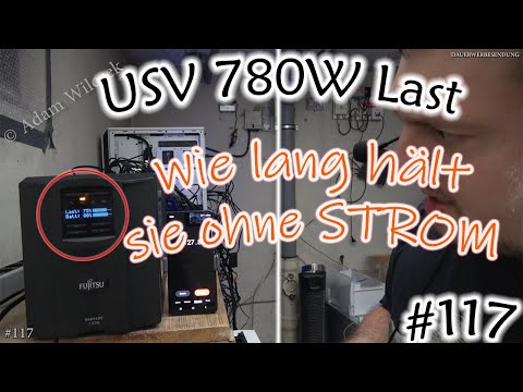 #117 APE 1500W UVS Test 2 bei 780W Last... wie lange hält sie den Strom ohne externe Stromversorgung