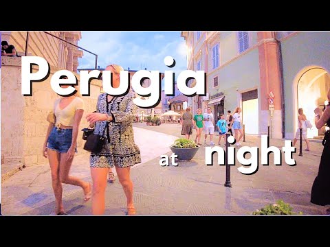 PERUGIA by NIGHT Walking Tour | Magical Medieval Streets & Secret Spots (4K 60fps)