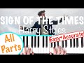 How to play SIGN OF THE TIMES - Harry Styles Piano Chords Tutorial