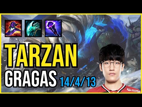 TARZAN - GRAGAS vs TALIYAH Jungle - KR Grandmaster - Patch 11.7