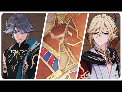 Alhaitham & Kaveh Share Ibis King Lore -  Seven Pillars of King Deshret | Genshin Impact 6.1 Luna II