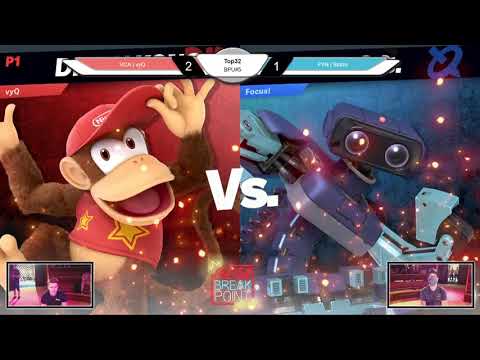 Breakpoint Ultimate FIVE Losers Top 8 Qualifier - VCA | vyQ (Diddy Kong) vs. FYN | Sintro (ROB)