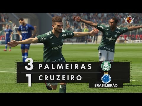 PALMEIRAS 3 x 1 CRUZEIRO NO PES 2019 - BRASILEIRÃO | NARRAÇÃO DE MILTON LEITE