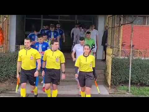 Pirot, 10.02.2021, Izlazak na teren fudbalera Radnički - Timok