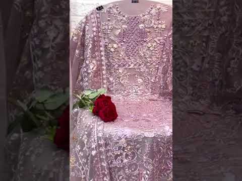 Alif Fashion A-71 Butterfly Net Wholesale Pakistani Salwar Suit – product video thumbnail