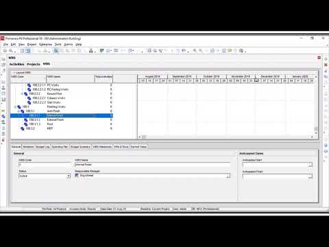 Primavera P6 Lecture 3.1 (WBS Finishing Work)