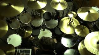Drumming along to &quot;Bravado&quot; by Rush (top view)