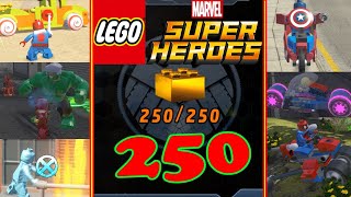 LEGO Marvel Super Heroes - All 250 GOLD Bricks - All quest Gold Bricks - All Stan Lee in Peril