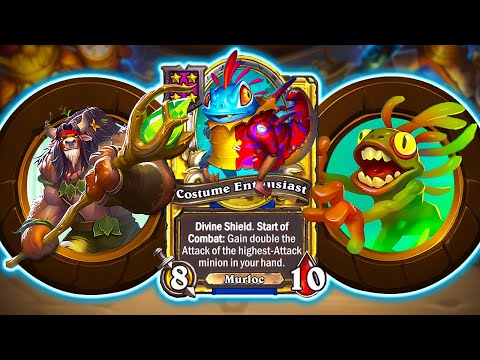 Two HERO POWERS?! UNSTOPPABLE Hand Buff Murloc BUILD | Hearthstone Battlegrounds