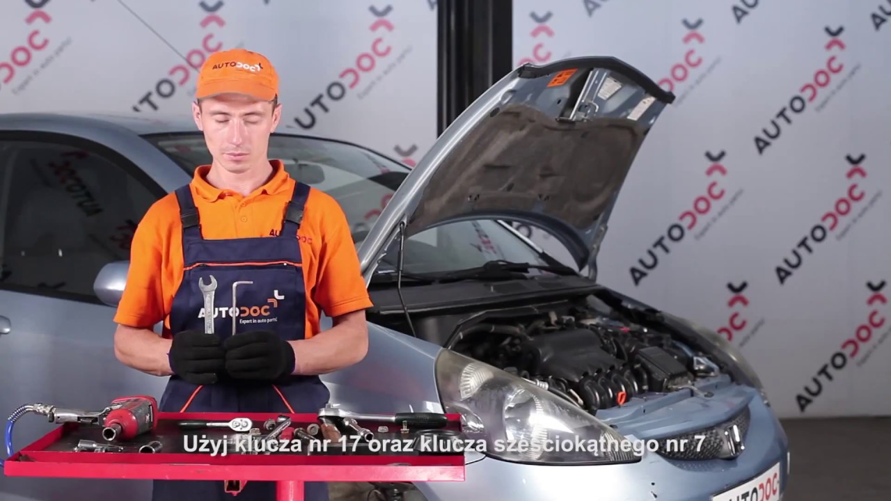 Jak wymienić poduszka amortyzatora przód w Honda Jazz GD - poradnik naprawy