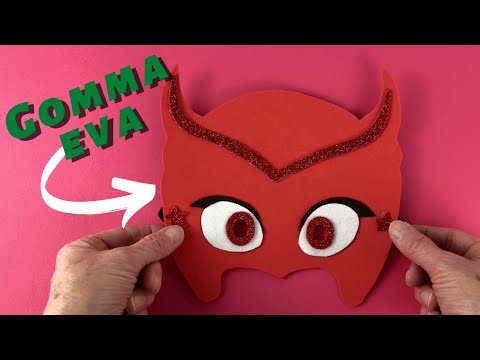LAVORETTI PER BAMBINI : Maschera di Gufetta in gomma Eva | LAVORETTI DI CARNEVALE