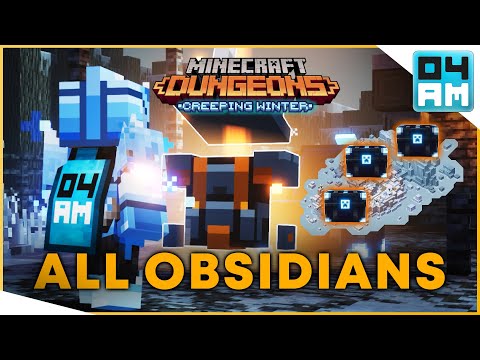 ALL SECRET OBSIDIAN CHEST Locations For Minecraft Dungeons: Creeping Winter DLC