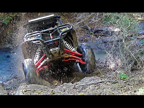 Polaris RZR XP 1000s - Nasty Creek Bank Climb - Stretchin' the Rods in the XP1K!