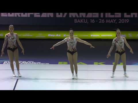 KAYRYAKOVA, TASHEVA, ARABADZHI (BUL) - 2019 Junior Aerobics Europeans, trios fin
