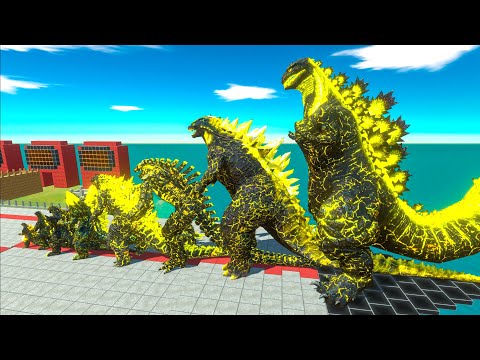 EVOLUTION of THUNDER SHIN GODZILLA Size Comparison vs Team Ice Frostbite GODZILLA 2014 x BIOLLANTE