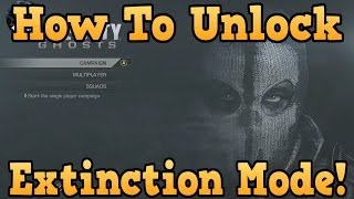 "Call of Duty Ghosts" How To Unlock Extinction Mode! ( How To Play Exctinction )