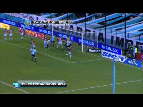 Gol Saveljich. Racing 1 Estudiantes 0. Final 2014. Fecha 11. Fútbol Para Todos.