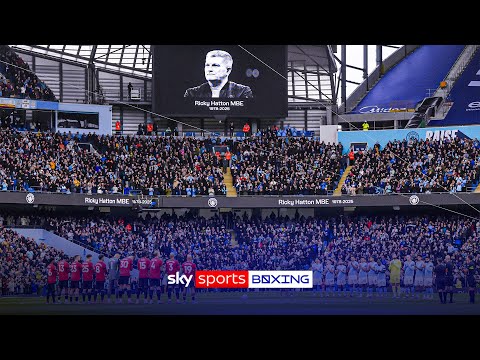 Emotional scenes as Man City and Man Utd pay tribute to Ricky Hatton 🩵