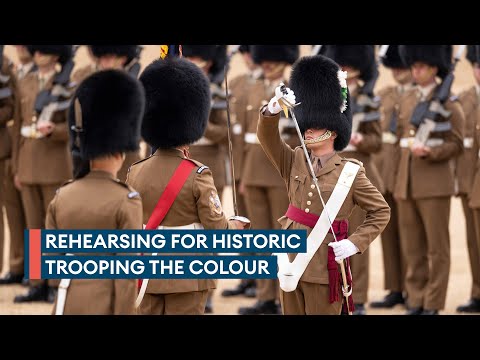Over 1,500 soldiers rehearse for role in historic Trooping the Colour