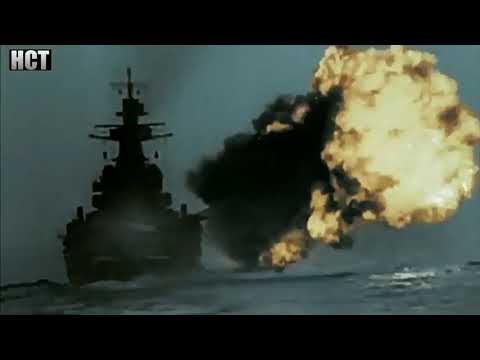 Cenas reais de batalhas navais durante a 2° guerra