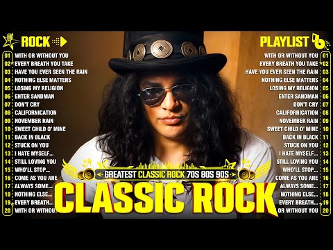 Guns N' Roses, ACDC, Bon Jovi, Metallica, Nirvana, Queen 🎶 Classic Rock Songs 70s 80s 90s Full Album
