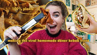 trying the viral homemade döner recipe *veganised* // recipe + new office tour