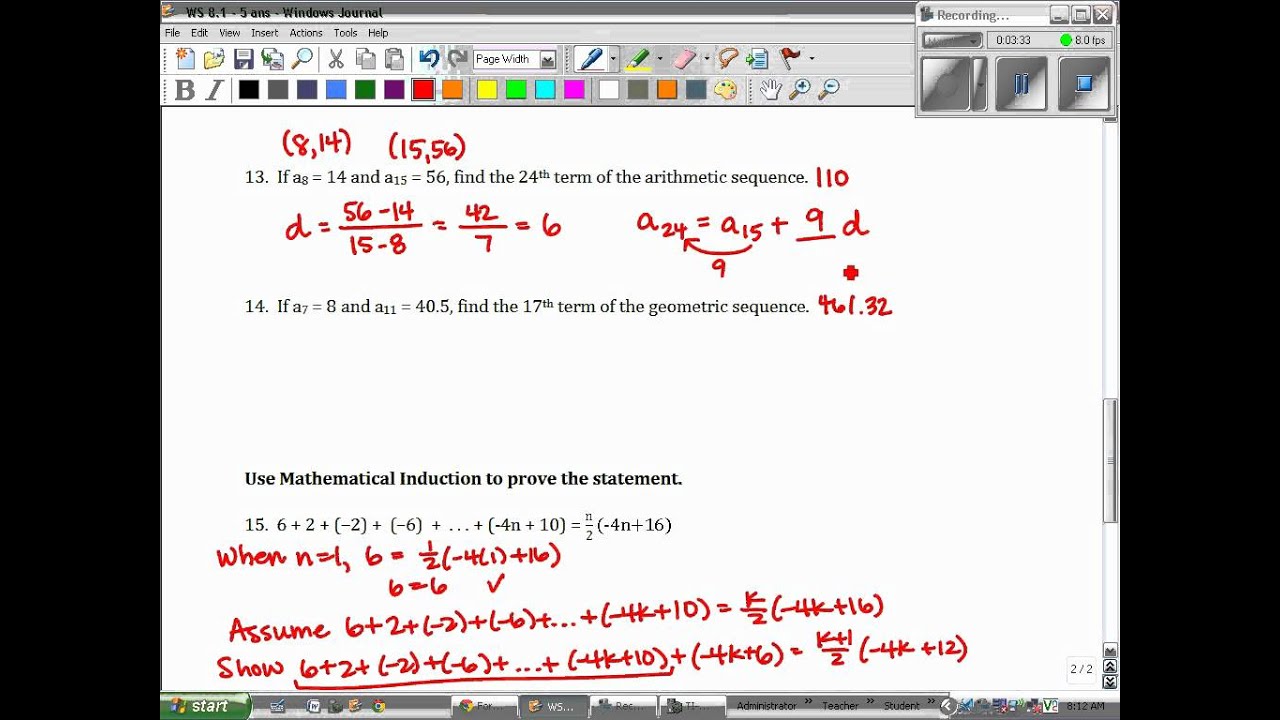 Problems from Chapter 8 Review