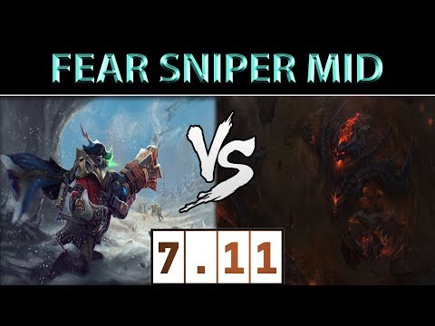 Fear [Sniper] vs [Shadow Fiend] ► Win Mid ► Dota 2 7.11