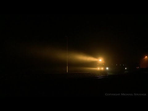 Freight Train In Night Fog / 7903V Mildura Containers - PoathTV Australian Railways