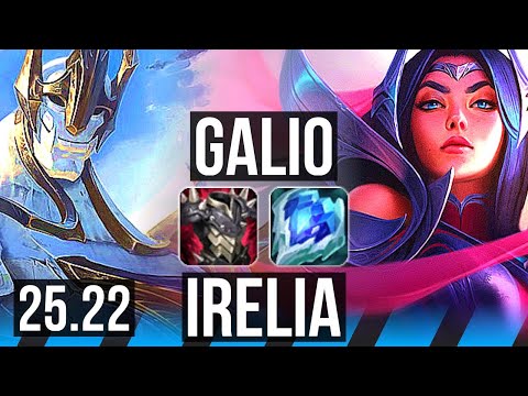 GALIO vs IRELIA (MID) | KR Master | 25.22