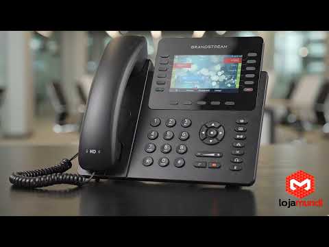 Video do produto Telefone IP Grandstream GXP2170 12 Linhas 6 SIP Gigabit Bluetooth