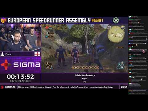 #ESA17 - Fable Anniversary [Any%] in 1:29:30 by Etem (with chat replay!)