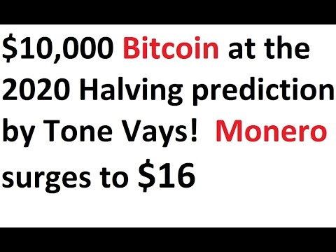 10 000 Bitcoin At The 2020 Halving Prediction By Tone Vays Monero - 