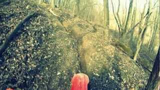preview picture of video 'Crow Canyon enduro ride in Ohio - frozen and difficult enduro trail part 1'