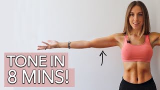 Tone Your Arms Workout - No Equipment (QUICK + INT