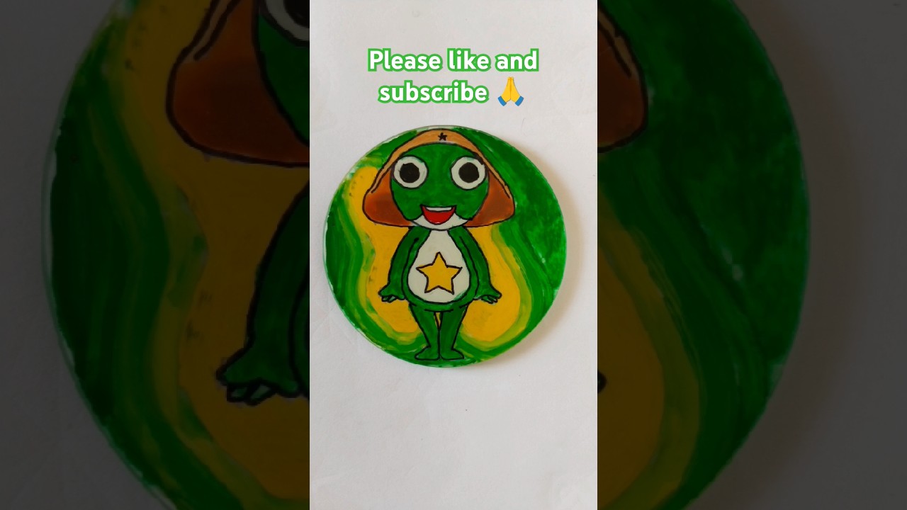 Sergeant Keroro Glass Painting|Sgt Frog|#shorts #glasspainting #drawing #art