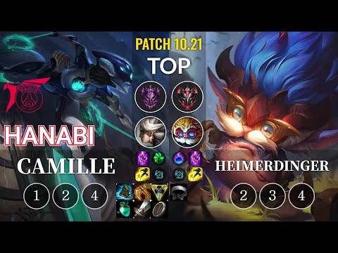 TLN Hanabi Camille vs Heimerdinger Top - KR Patch 10.21