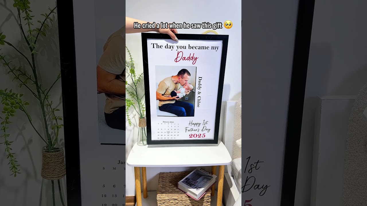 The Day You Became My Daddy 1st Father's Day | Personalized Photo Poster
