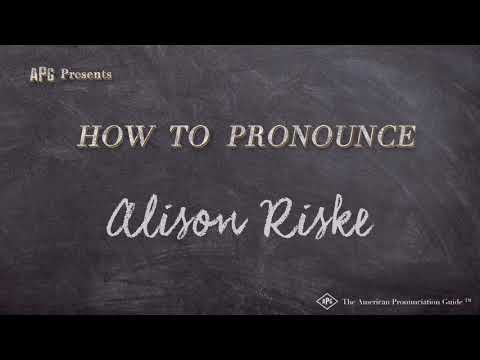 How to Pronounce Alison Riske (Real Life Examples!)