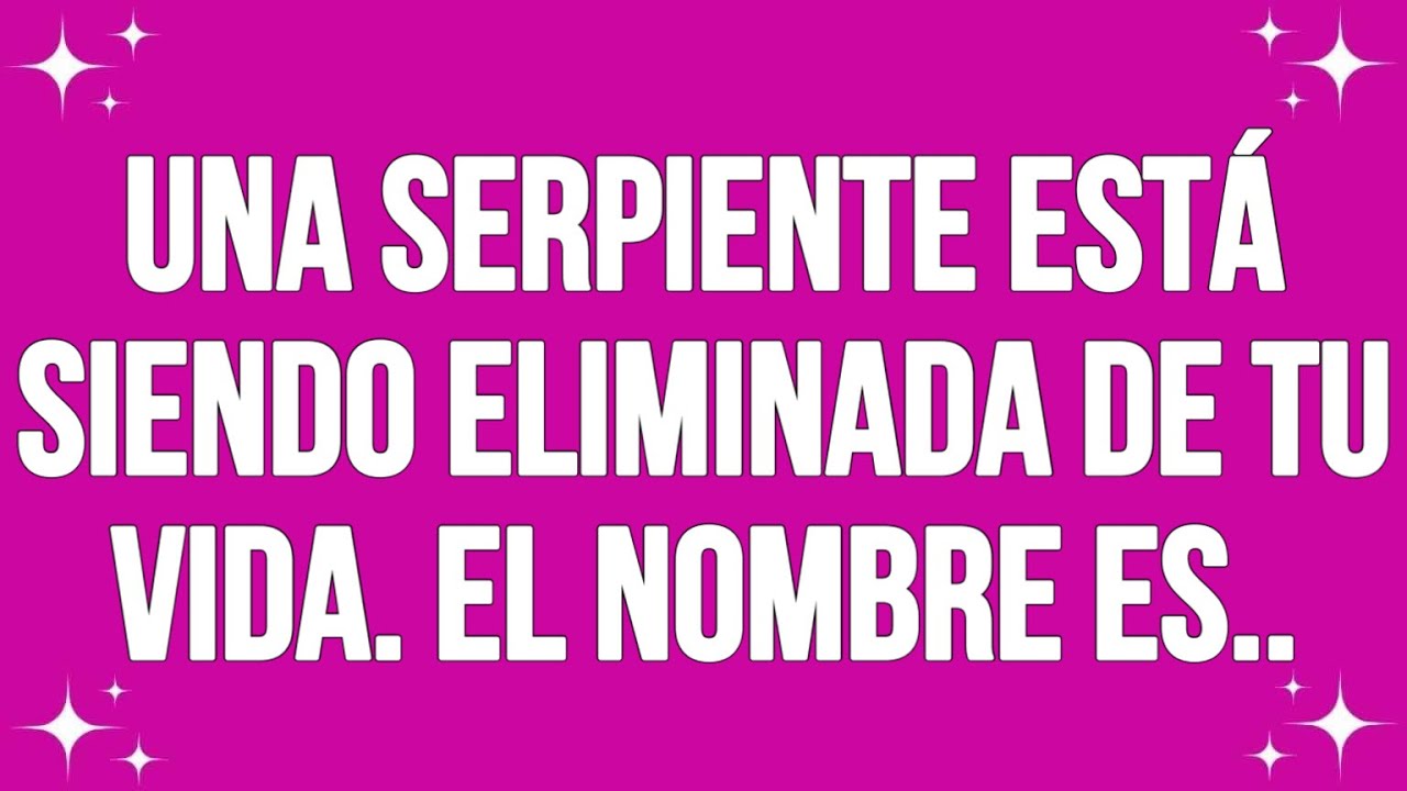 Una serpiente está siendo eliminada de tu vida. El nombre es...