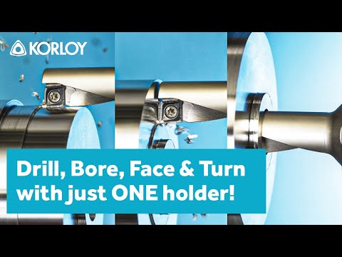 Korloy Multiturn Multifunctional System - Turn, face, bore and drill with just ONE holder