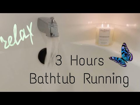 3 Hours Bathtub Running ASMR / White Noise for Sleep and Relaxation