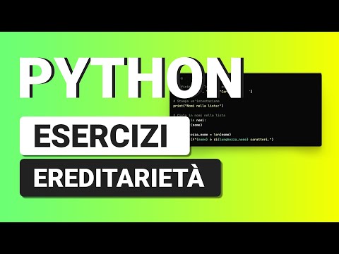 Esercizi Ereditarietà delle Classi e OOP - ESERCIZI PYTHON con Soluzione per Principianti