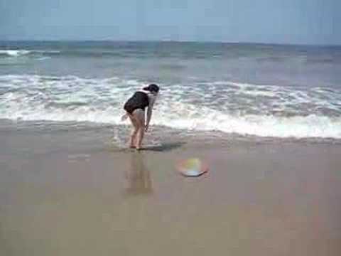 Maribeth Skim boarding at Venice Beach!