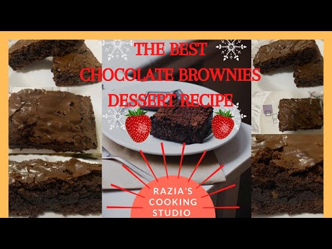 The Easiest Brownie Recipe by Razia’s Cooking Studio | Soft and Moist Homemade Chocolate Brownies |