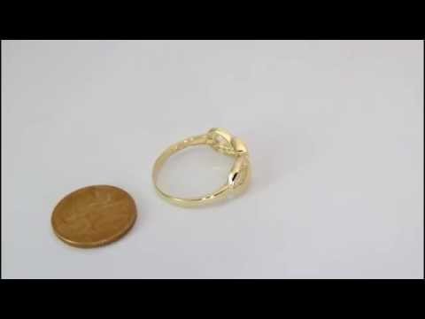 9ct Gold Cubic Zirconia Infinity Ring